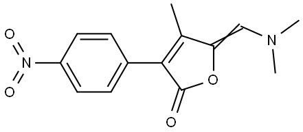 5-[(Dimethylamino)methylene]-4-methyl-3-(4-nitrophenyl)-2(5H)-furanone 结构式