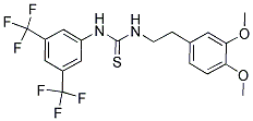 ((2-(3,4-DIMETHOXYPHENYL)ETHYL)AMINO)((3,5-BIS(TRIFLUOROMETHYL)PHENYL)AMINO)METHANE-1-THIONE 结构式