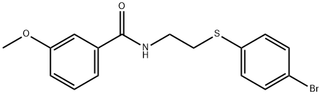 N-(2-[(4-BROMOPHENYL)SULFANYL]ETHYL)-3-METHOXYBENZENECARBOXAMIDE 结构式