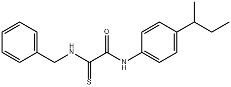 2-(BENZYLAMINO)-N-[4-(SEC-BUTYL)PHENYL]-2-THIOXOACETAMIDE 结构式