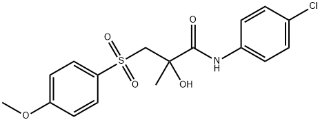 N-(4-CHLOROPHENYL)-2-HYDROXY-3-[(4-METHOXYPHENYL)SULFONYL]-2-METHYLPROPANAMIDE 结构式