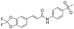 3-(2,2-DIFLUORO-1,3-BENZODIOXO-5-YL)-N-[4-(METHYLSULPHONYL)PHENYL]-(2E)-PROPENAMIDE 结构式