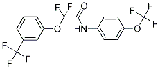 2,2-DIFLUORO-N-[4-(TRIFLUOROMETHOXY)PHENYL]-2-[3-(TRIFLUOROMETHYL)PHENOXY]ACETAMIDE 结构式