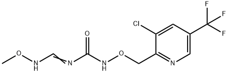 N-([3-CHLORO-5-(TRIFLUOROMETHYL)-2-PYRIDINYL]METHOXY)-N-[(METHOXYIMINO)METHYL]UREA 结构式