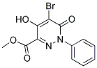 METHYL 5-BROMO-4-HYDROXY-6-OXO-1-PHENYL-1,6-DIHYDROPYRIDAZINE-3-CARBOXYLATE 结构式