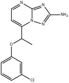 7-[1-(3-氯苯氧基)乙基][1,2,4]三恶唑并-[1,5-A]嘧啶-2-胺 结构式
