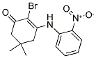 2-BROMO-5,5-DIMETHYL-3-((2-NITROPHENYL)AMINO)CYCLOHEX-2-EN-1-ONE 结构式