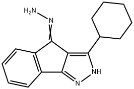 3-CYCLOHEXYLINDENO[3,2-C]PYRAZOL-4-HYDRAZONE 结构式