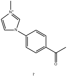 1-(4-乙酰苯基)-3-甲基-1H-咪唑-3-碘化鎓 结构式