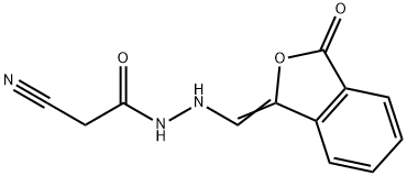 2-CYANO-N'-([3-OXO-2-BENZOFURAN-1(3H)-YLIDEN]METHYL)ACETOHYDRAZIDE 结构式