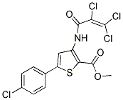 METHYL 5-(4-CHLOROPHENYL)-3-[(2,3,3-TRICHLOROACRYLOYL)AMINO]THIOPHENE-2-CARBOXYLATE 结构式