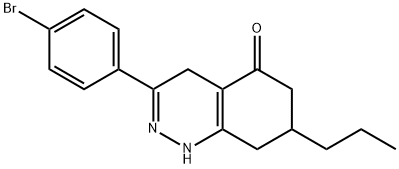 3-(4-Bromophenyl)-7-propyl-1,4,6,7,8-pentahydrocinnolin-5-one 结构式