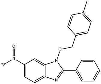 1-[(4-METHYLBENZYL)OXY]-6-NITRO-2-PHENYL-1H-1,3-BENZIMIDAZOLE 结构式