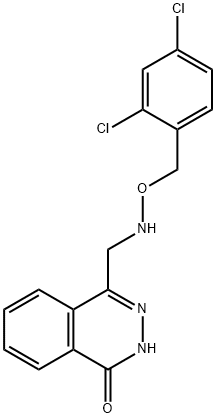 4-(([(2,4-DICHLOROBENZYL)OXY]AMINO)METHYL)-1(2H)-PHTHALAZINONE 结构式
