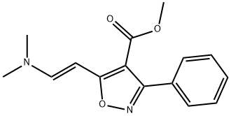 METHYL 5-[2-(DIMETHYLAMINO)VINYL]-3-PHENYL-4-ISOXAZOLECARBOXYLATE 结构式