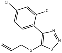 5-(ALLYLSULFANYL)-4-(2,4-DICHLOROPHENYL)-1,2,3-THIADIAZOLE 结构式