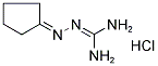 N'-CYCLOPENTYLIDENAMINOMETHANEHYDRAZONAMIDE HYDROCHLORIDE 结构式