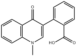 2-(1-METHYL-4-OXO-1,4-DIHYDRO-3-QUINOLINYL)BENZENECARBOXYLIC ACID 结构式