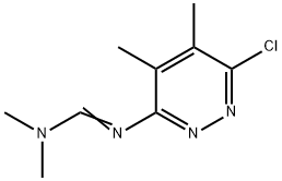 N'-(6-CHLORO-4,5-DIMETHYLPYRIDAZIN-3-YL)-N,N-DIMETHYLIMINOFORMAMIDE 结构式