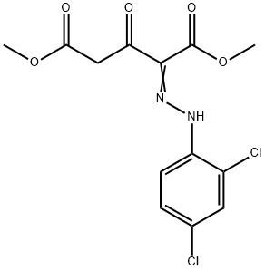 Dimethyl 2-[2-(2,4-dichlorophenyl)hydrazono]-3-oxopentanedioate 结构式