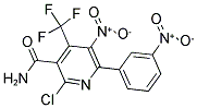 2-CHLORO-5-NITRO-6-(3-NITROPHENYL)-4-(TRIFLUOROMETHYL)NICOTINAMIDE 结构式