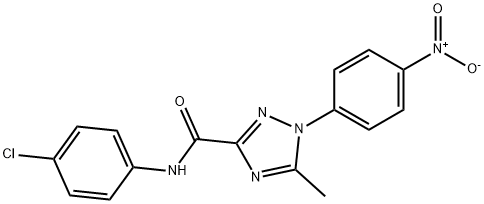 N-(4-CHLOROPHENYL)-5-METHYL-1-(4-NITROPHENYL)-1H-1,2,4-TRIAZOLE-3-CARBOXAMIDE 结构式