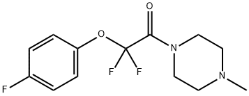 2,2-DIFLUORO-2-(4-FLUOROPHENOXY)-1-(4-METHYLPIPERAZINO)-1-ETHANONE 结构式