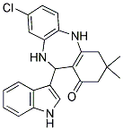 2,10-DIAZA-13-CHLORO-9-INDOL-3-YL-5,5-DIMETHYLTRICYCLO[9.4.0.0(3,8)]PENTADECA-1(11),3(8),12,14-TETRAEN-7-ONE 结构式