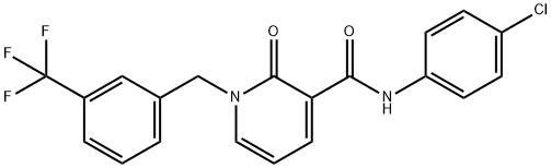 N-(4-CHLOROPHENYL)-2-OXO-1-[3-(TRIFLUOROMETHYL)BENZYL]-1,2-DIHYDRO-3-PYRIDINECARBOXAMIDE 结构式