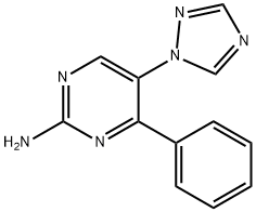 4-PHENYL-5-(1H-1,2,4-TRIAZOL-1-YL)-2-PYRIMIDINAMINE 结构式