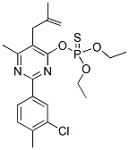 O-[2-(3-CHLORO-4-METHYLPHENYL)-6-METHYL-5-(2-METHYLALLYL)PYRIMIDIN-4-YL] O,O-DIETHYL PHOSPHOTHIOATE 结构式