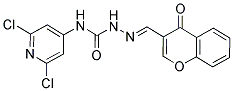 N1-(2,6-DICHLORO-4-PYRIDYL)-2-[(4-OXO-4H-CHROMEN-3-YL)METHYLIDENE]HYDRAZINE-1-CARBOXAMIDE 结构式