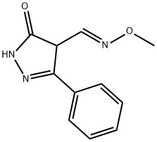 5-OXO-3-PHENYL-4,5-DIHYDRO-1H-PYRAZOLE-4-CARBALDEHYDE O-METHYLOXIME 结构式