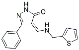 5-PHENYL-4-([(2-THIENYLMETHYL)AMINO]METHYLENE)-2,4-DIHYDRO-3H-PYRAZOL-3-ONE 结构式