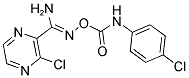 3-CHLORO-N'-([(4-CHLOROANILINO)CARBONYL]OXY)PYRAZINE-2-CARBOXIMIDAMIDE 结构式