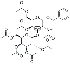 BENZYL 2-ACETAMIDO-4,6-DI-O-ACETYL-3-O-(2,3,4,6-TETRA-O- ACETYL-BETA-D-GALACTOSYL)-2-DEOXY-ALPHA-D-GALACTOPYRANOSIDE 结构式