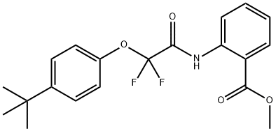 METHYL 2-((2-[4-(TERT-BUTYL)PHENOXY]-2,2-DIFLUOROACETYL)AMINO)BENZENECARBOXYLATE 结构式