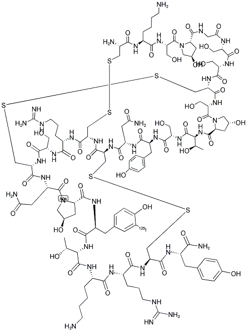 (3-[125I]IODOTYROSYL22)OMEGA-CONOTOXIN GVIA 结构式