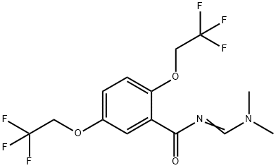 N-[(DIMETHYLAMINO)METHYLENE]-2,5-BIS(2,2,2-TRIFLUOROETHOXY)BENZENECARBOXAMIDE 结构式