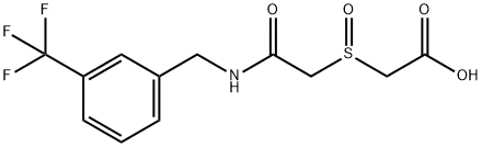 2-[(2-OXO-2-([3-(TRIFLUOROMETHYL)BENZYL]AMINO)ETHYL)SULFINYL]ACETIC ACID 结构式