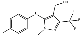 [5-[(4-FLUOROPHENYL)SULFANYL]-1-METHYL-3-(TRIFLUOROMETHYL)-1H-PYRAZOL-4-YL]METHANOL 结构式