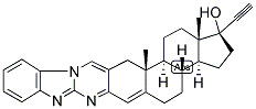 17-beta-Hydroxy-17-alpha-ethynyl-delta-4-androstano(3,2-β)pyrimido(1,2-α)benzimidazole 结构式