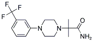 2-METHYL-2-(4-[3-(TRIFLUOROMETHYL)PHENYL]PIPERAZINO)PROPANAMIDE 结构式