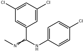 3,5-DICHLORO-N-(4-CHLOROPHENYL)-N'-METHYLBENZENECARBOXIMIDAMIDE 结构式