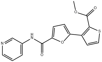 METHYL 3-(5-[(3-PYRIDINYLAMINO)CARBONYL]-2-FURYL)-2-THIOPHENECARBOXYLATE 结构式