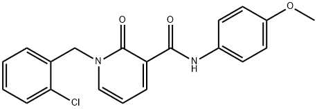 1-(2-CHLOROBENZYL)-N-(4-METHOXYPHENYL)-2-OXO-1,2-DIHYDRO-3-PYRIDINECARBOXAMIDE 结构式