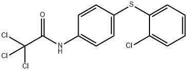 2,2,2-TRICHLORO-N-(4-[(2-CHLOROPHENYL)SULFANYL]PHENYL)ACETAMIDE 结构式