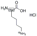 L-赖氨酸-Ω-15N 盐酸盐 结构式