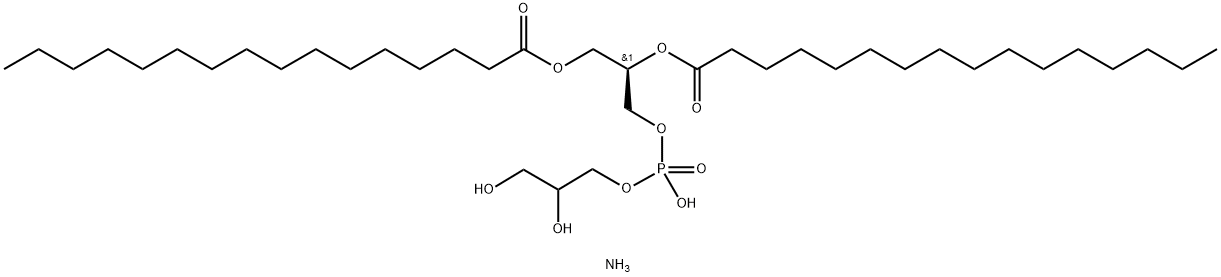 DPPG-NH4 1,2-二棕榈酰-SN-甘油-3-磷脂酰甘油(铵盐) 结构式