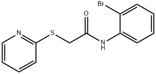 N-(2-BROMOPHENYL)-2-(2-PYRIDINYLSULFANYL)ACETAMIDE 结构式